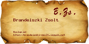 Brandeiszki Zsolt névjegykártya